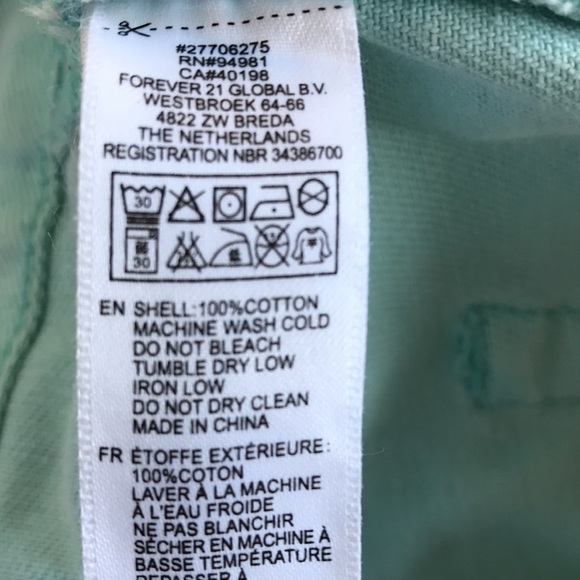 Forever 21 mint distressed shorts, size 29 - Picture 10 of 10